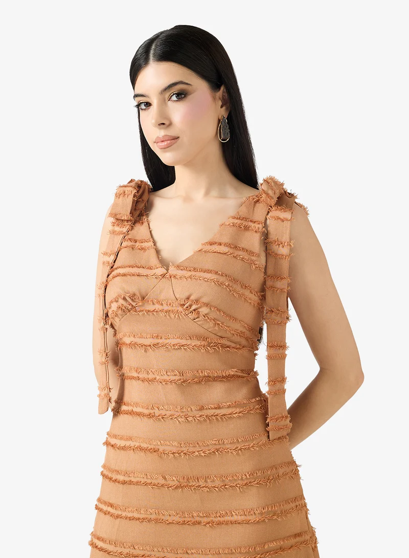 Ella  Textured A-Line Dress for Women | Best Price UAE